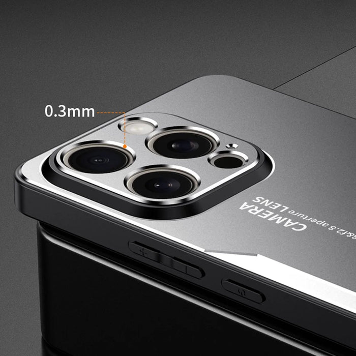 For iPhone 16 Pro Max Phone Case Aluminium Alloy TPU PC Back Cover - Gold - 6