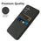 For Samsung Galaxy S25 Case Cloth + Hard PC Phone Cover with Dual Card Slots - Black - 3