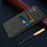 For Samsung Galaxy S25 Case Cloth + Hard PC Phone Cover with Dual Card Slots - Black - 5