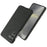 For Samsung Galaxy S25 Case Cloth Texture Anti-Scratch Protective PC Phone Cover - Black - 2