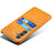 For Samsung Galaxy S25 Case Dual Card Slots PU Leather + Hard PC Phone Cover - Orange - 4
