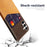 For Samsung Galaxy S25+ Case PU Leather Card Slot Cloth Texture Hard PC Phone Cover - Orange - 2