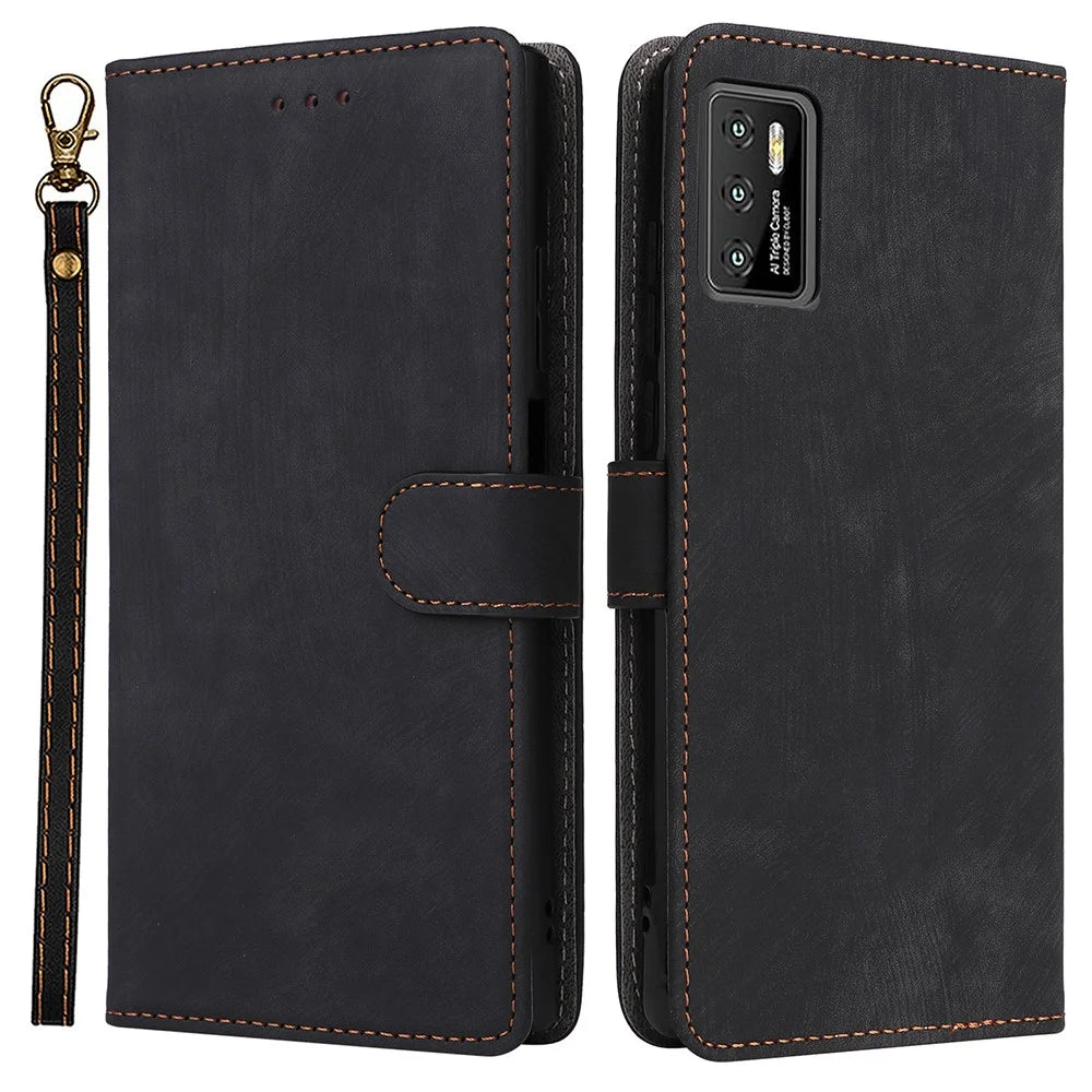 For Cubot P50 Wallet Case RFID Blocking PU Leather Cover Stand View - Black - 1
