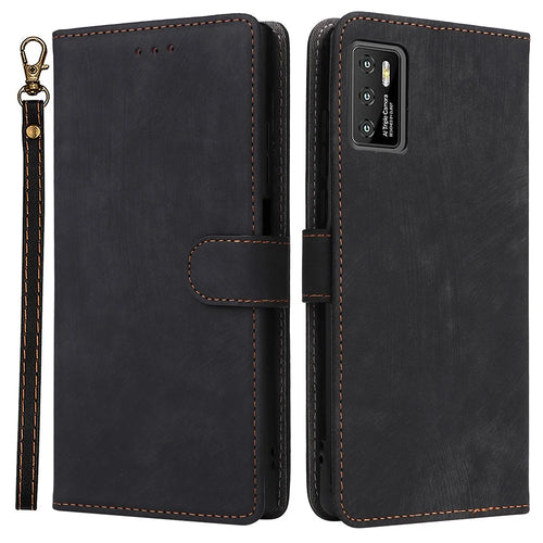 For Cubot P50 Wallet Case RFID Blocking PU Leather Cover Stand View - Black - 1