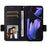 For Google Pixel 9a Case with Wrist Strap Litchi Texture PU Leather Wallet Phone Cover - Black - 2