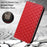 For Google Pixel 9a Wallet Case Rhombus Imprinted Leather Phone Cover - Red - 7
