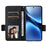 For vivo X200 5G Case with Wrist Strap Litchi Texture PU Leather Wallet Phone Cover - Black - 2