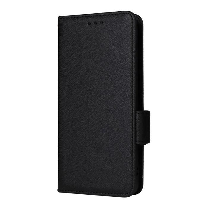 For vivo X200 5G Case with Wrist Strap Litchi Texture PU Leather Wallet Phone Cover - Black - 7