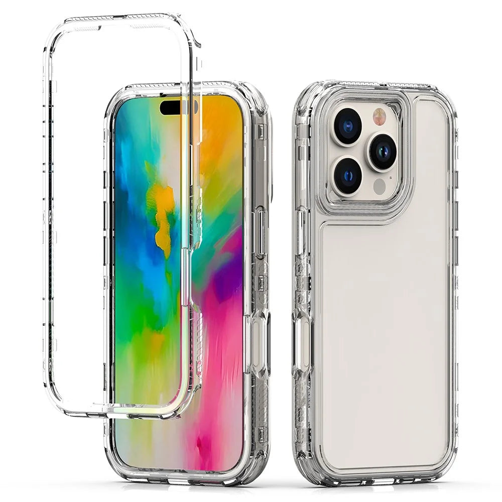 For iPhone 16 Pro Max Case Acrylic+TPU Clear Phone Cover (Big Lens Hole) - 2