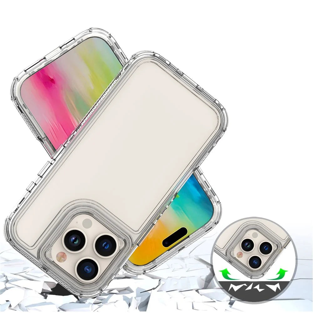 For iPhone 16 Pro Max Case Acrylic+TPU Clear Phone Cover (Big Lens Hole) - 4