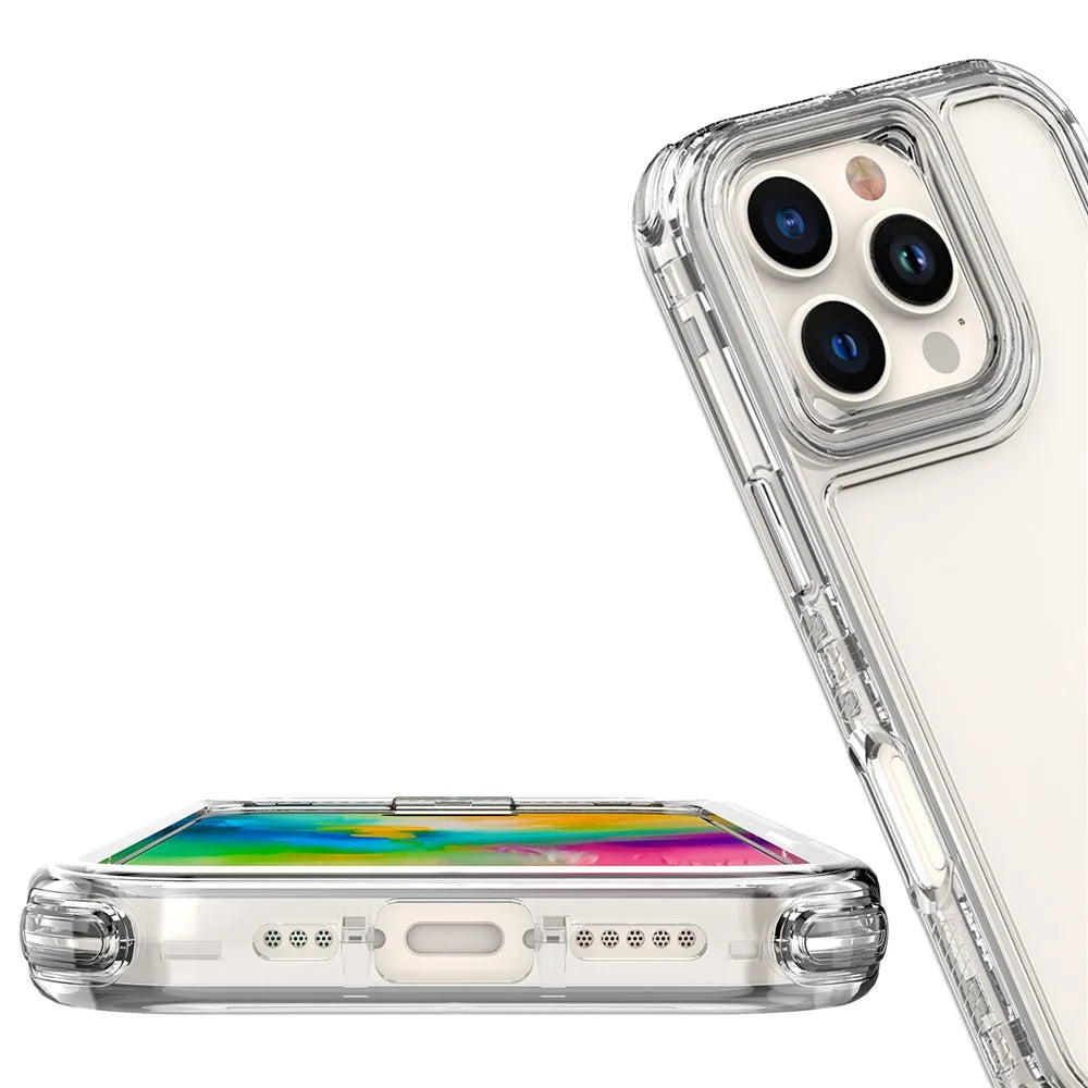 For iPhone 16 Pro Max Case Acrylic+TPU Clear Phone Cover (Big Lens Hole) - 5
