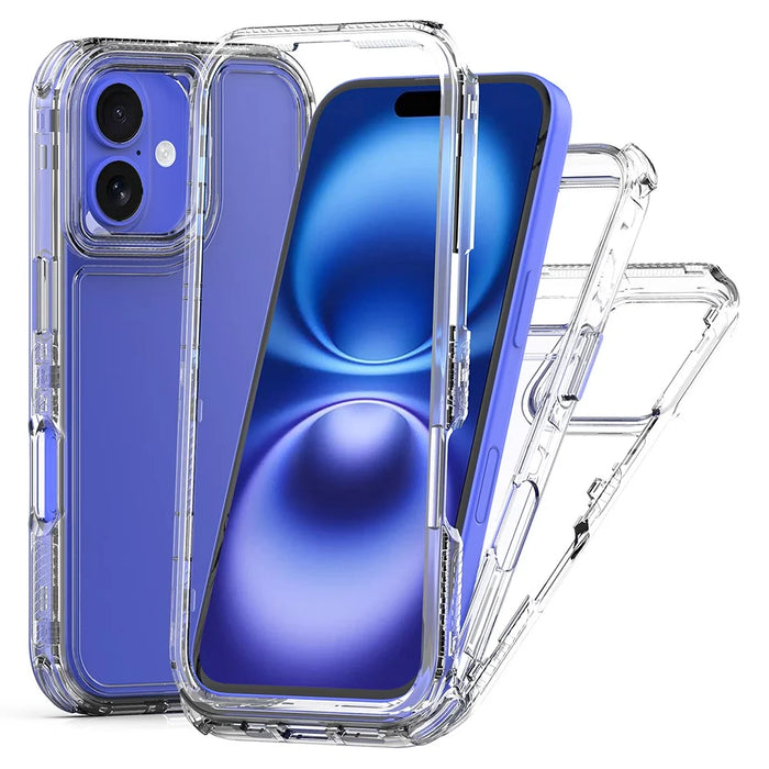 For iPhone 16 Plus Case Acrylic+TPU Clear Phone Cover (Big Lens Hole) - 1