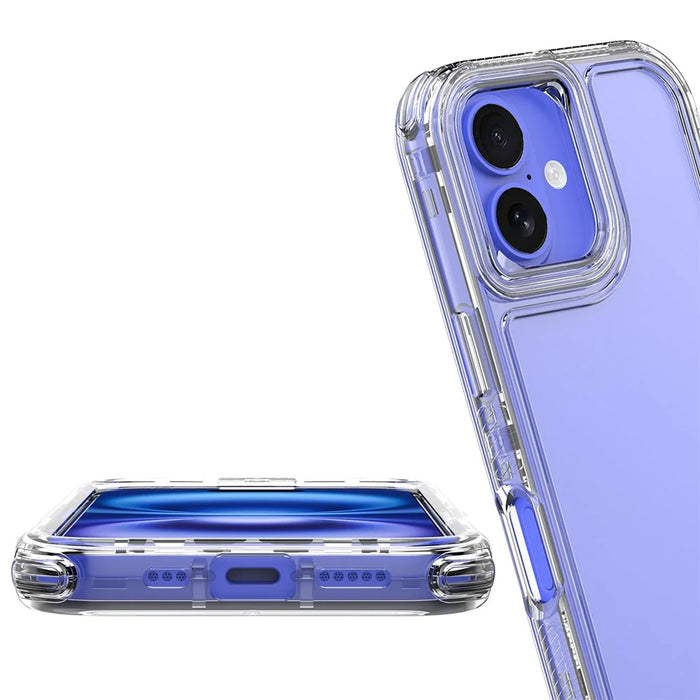For iPhone 16 Plus Case Acrylic+TPU Clear Phone Cover (Big Lens Hole) - 5