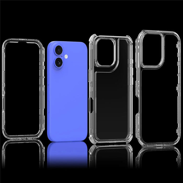 For iPhone 16 Plus Case Acrylic+TPU Clear Phone Cover (Big Lens Hole) - 6