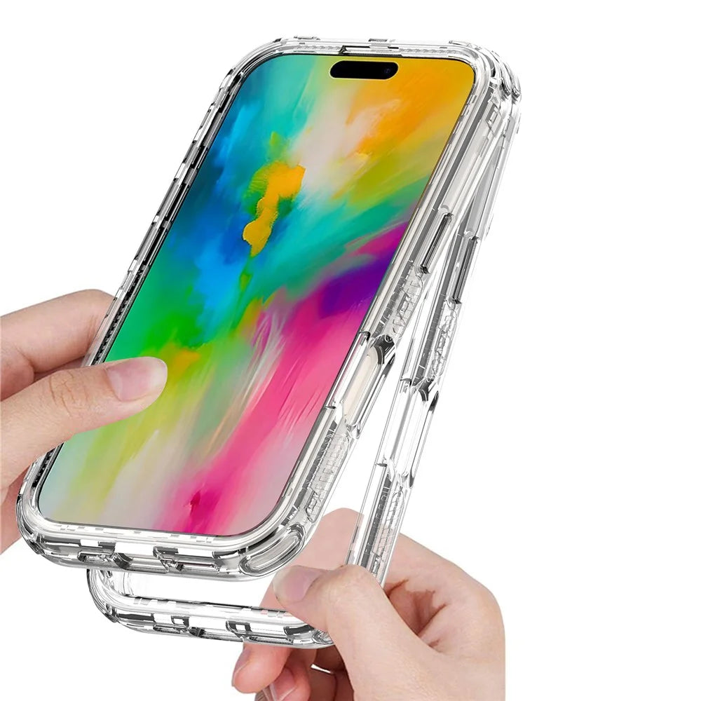 For iPhone 16 Pro Case Acrylic+TPU Clear Phone Cover (Big Lens Hole) - 3
