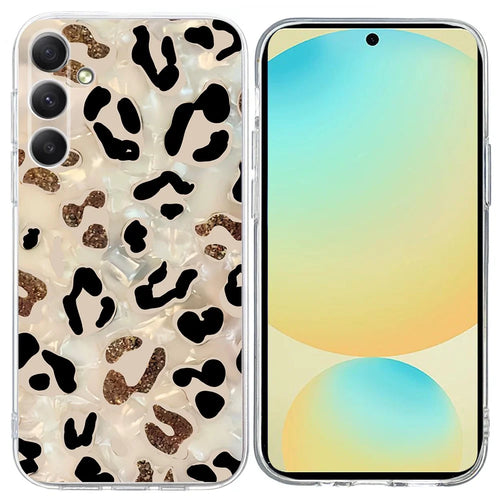 For Samsung Galaxy S25 FE Case Pattern Printing Shockproof Soft TPU Phone Cover - Leopard Print - 1