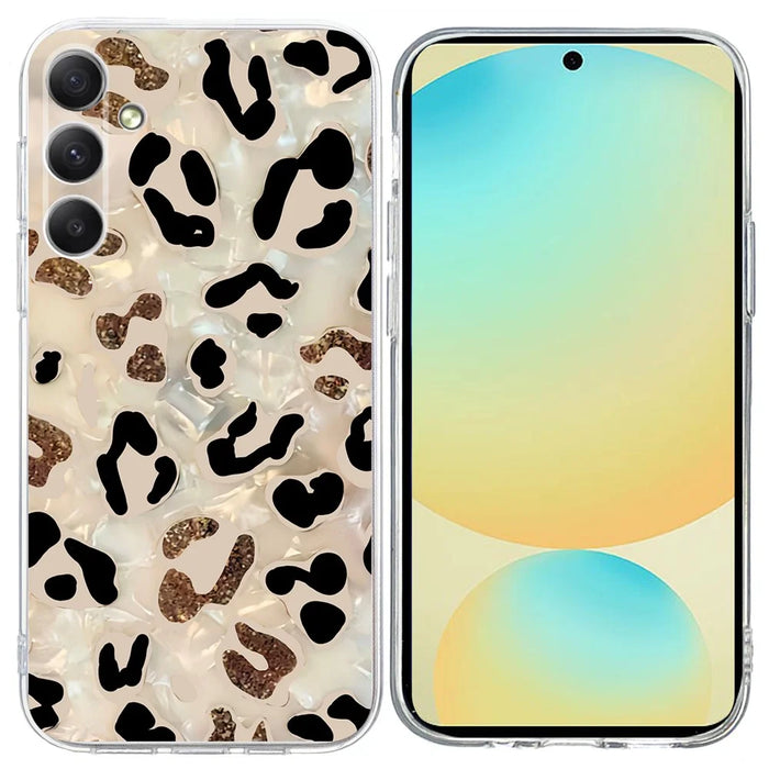 For Samsung Galaxy S25 FE Case Pattern Printing Shockproof Soft TPU Phone Cover - Leopard Print - 1