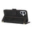 For iPhone 16 Case Tulip Leather Phone Cover with 5 Card Slots Wallet - Black - 2