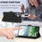 For iPhone 16 Case Tulip Leather Phone Cover with 5 Card Slots Wallet - Black - 4