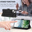 For iPhone 15 Case Tulip Leather Phone Cover with 5 Card Slots Wallet - Black - 4