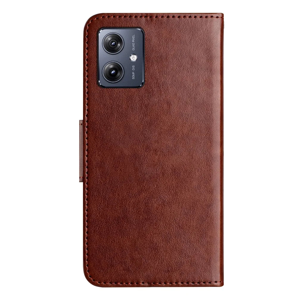 For Samsung Galaxy A06 4G Case Imprinted Mini Butterfly Leather Wallet Phone Cover - Brown - 7