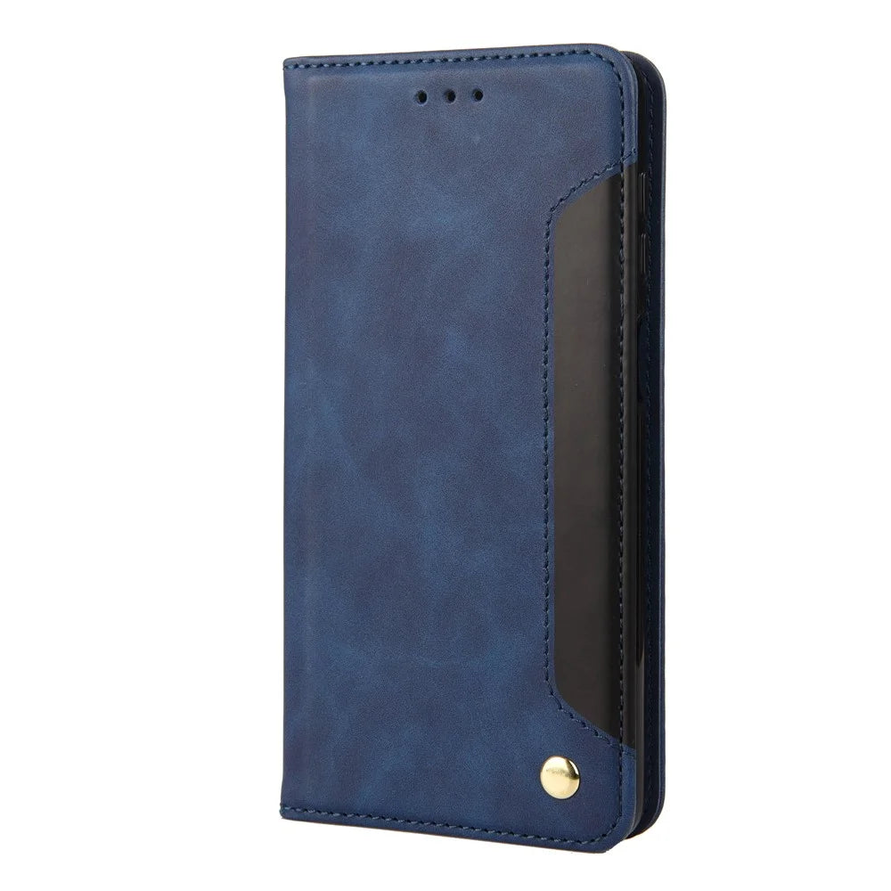 For Samsung Galaxy A06 4G Case PU Leather Shockproof Protection Wallet Phone Cover - Blue - 7