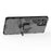 For Samsung Galaxy S25 Ultra Case PC+TPU Protective Phone Cover with Ring Kickstand - Black - 3