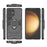 For Samsung Galaxy S25 Ultra Case PC+TPU Protective Phone Cover with Ring Kickstand - Black - 5