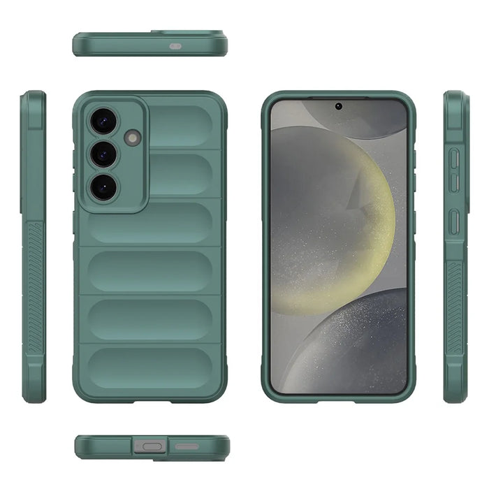 For Samsung Galaxy S25 Case Anti-Drop Soft TPU Rugged Phone Back Cover - Green - 5