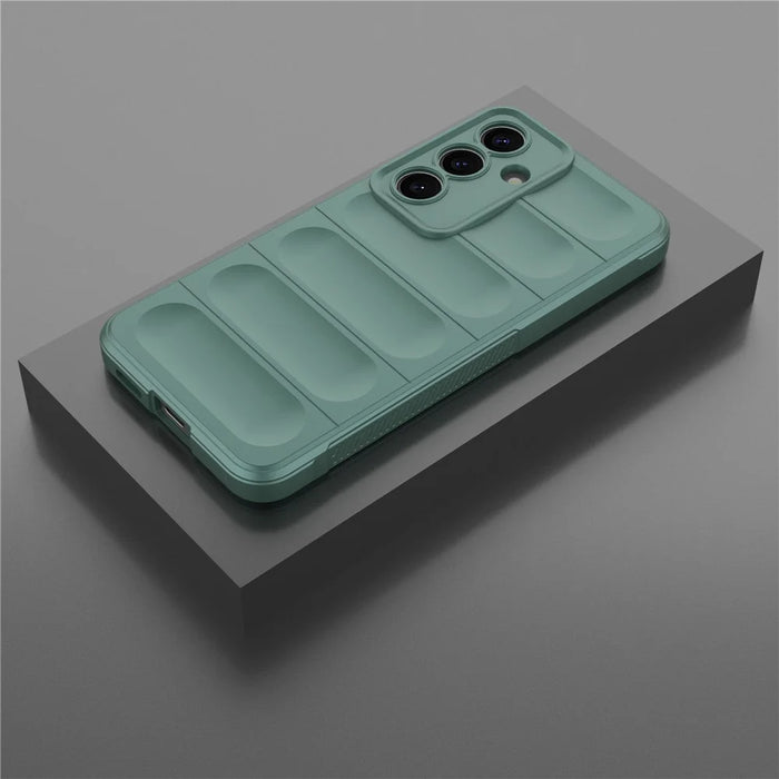 For Samsung Galaxy S25 Case Anti-Drop Soft TPU Rugged Phone Back Cover - Green - 6