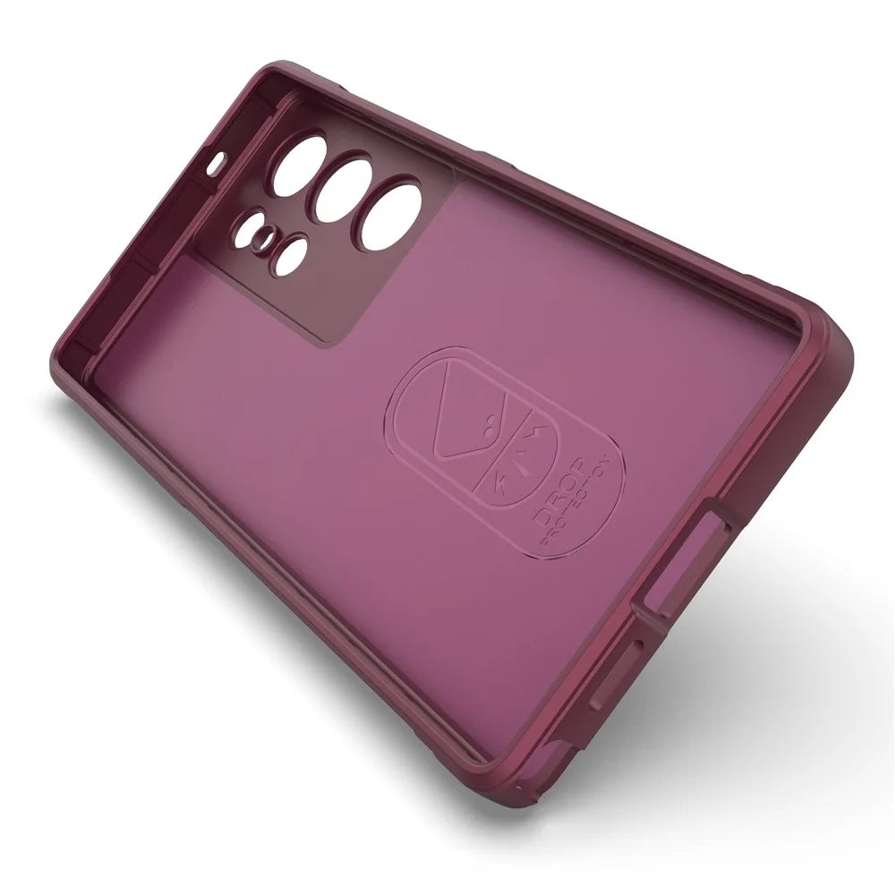 For Samsung Galaxy S25 Ultra Case Anti-Drop Soft TPU Rugged Phone Back Cover - Wine Red - 3