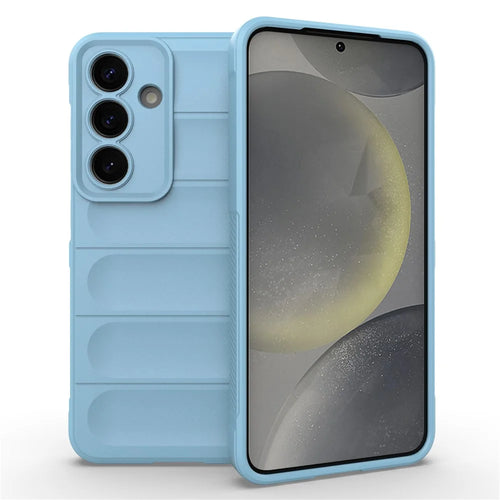 For Samsung Galaxy S25+ Case Anti-Drop Soft TPU Rugged Phone Back Cover - Baby Blue - 1