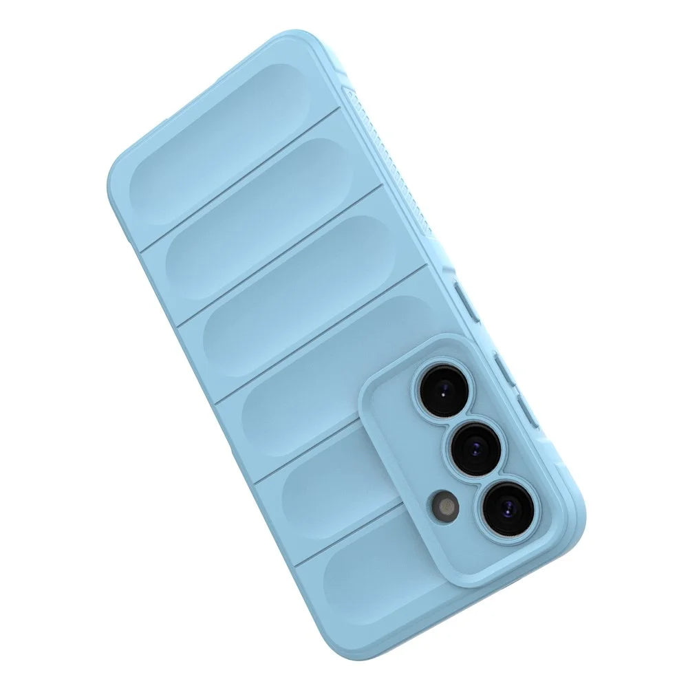 For Samsung Galaxy S25+ Case Anti-Drop Soft TPU Rugged Phone Back Cover - Baby Blue - 4