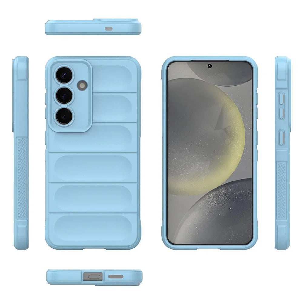 For Samsung Galaxy S25+ Case Anti-Drop Soft TPU Rugged Phone Back Cover - Baby Blue - 5