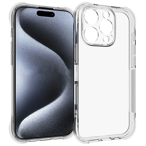 For iPhone 16 Pro Clear Phone Case 2.0mm Thickness Shockproof TPU Phone Cover - 1