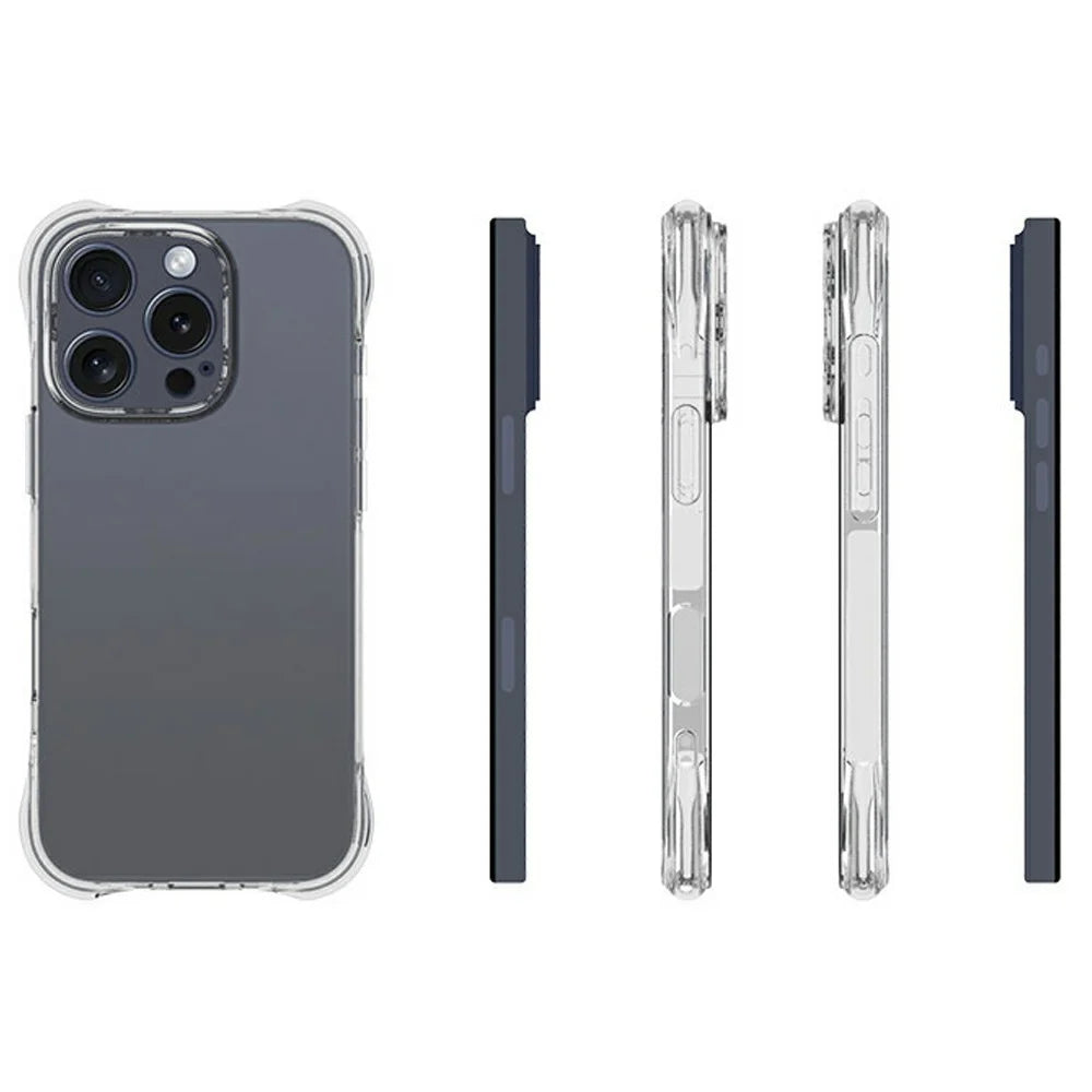 For iPhone 16 Pro Clear Phone Case 2.0mm Thickness Shockproof TPU Phone Cover - 2