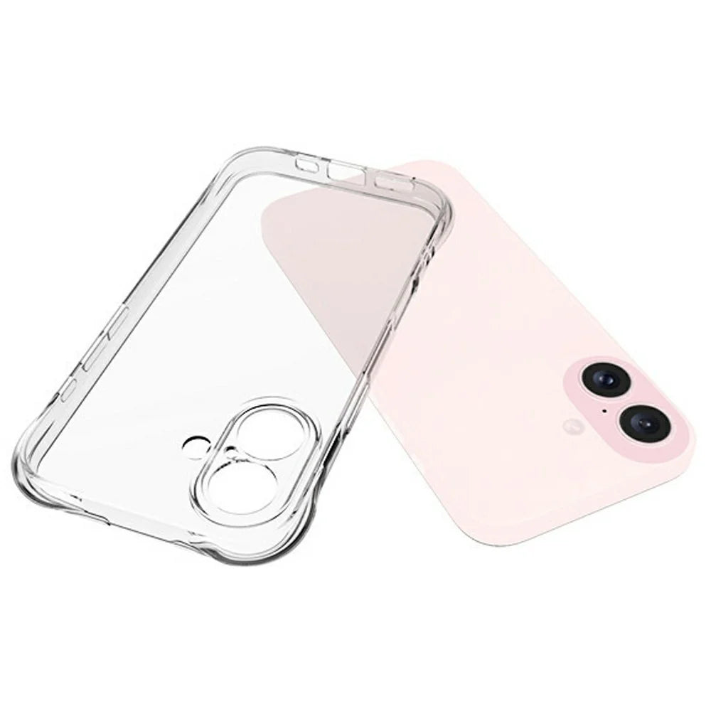 For iPhone 16 Clear Phone Case 2.0mm Thickness Shockproof TPU Phone Cover - 3
