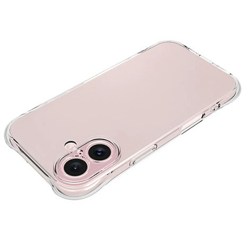 For iPhone 16 Clear Phone Case 2.0mm Thickness Shockproof TPU Phone Cover - 4