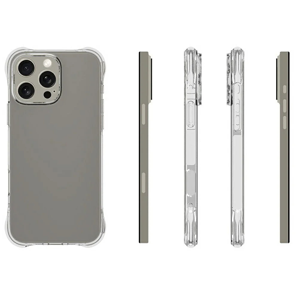 For iPhone 16 Pro Max Clear Phone Case 2.0mm Thickness Shockproof TPU Phone Cover - 2