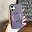 For iPhone 16 Case Drop-Proof TPU+Cloth Back Phone Cover Compatible with MagSafe - Purple - 2