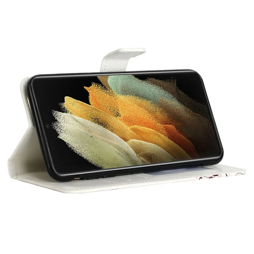 For Samsung Galaxy S25 Ultra Case 3D Creative Pattern PU Leather Stand Phone Cover - Blue Butterfly - 3