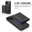 For iPhone 15 Plus Magnetic Case Leather Back Phone Cover with Detachable Card Bag - Black - 3