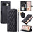 For Google Pixel 8a Wallet Case Rhombus Grid PU Leather Phone Cover - Black - 1