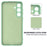 For Samsung Galaxy S25 Case Liquid Silicone Anti-Scratch Phone Cover with Hand Strap - Green - 5