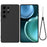 For Samsung Galaxy S25 Ultra Case Liquid Silicone Anti-Scratch Phone Cover with Hand Strap - Black - 1