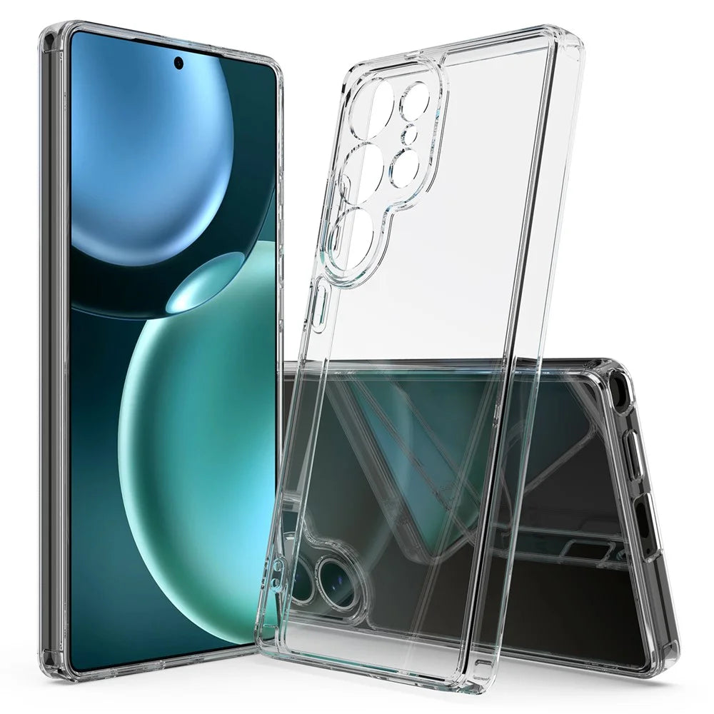 For Samsung Galaxy S25 Ultra Clear Phone Case TPU+Acrylic Shockproof Phone Back Cover - 1