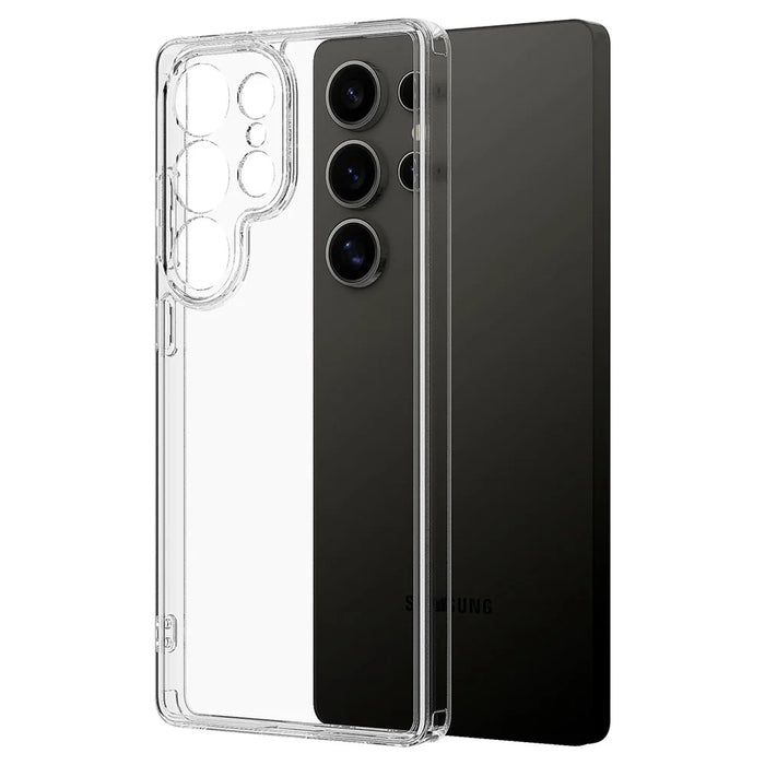 For Samsung Galaxy S25 Ultra Clear Phone Case TPU+Acrylic Shockproof Phone Back Cover - 2