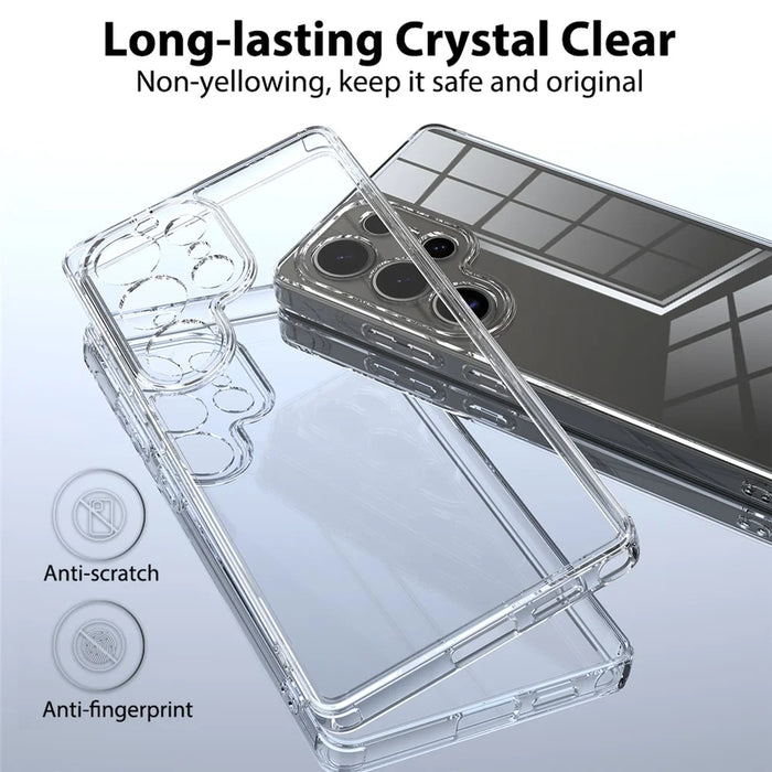 For Samsung Galaxy S25 Ultra Clear Phone Case TPU+Acrylic Shockproof Phone Back Cover - 3