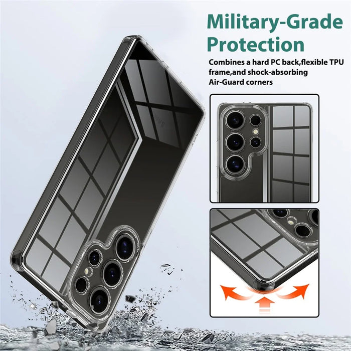 For Samsung Galaxy S25 Ultra Clear Phone Case TPU+Acrylic Shockproof Phone Back Cover - 4