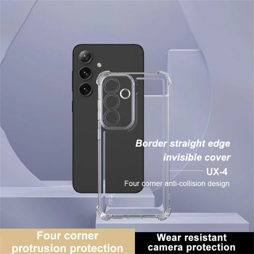 IMAK UX-4 Series for Samsung Galaxy S24+ Case Straight Frame Four Corner Shockproof Clear TPU Cover - 2